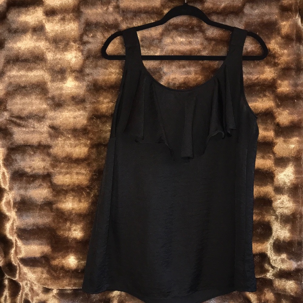 Black Sleeveless Top, XL